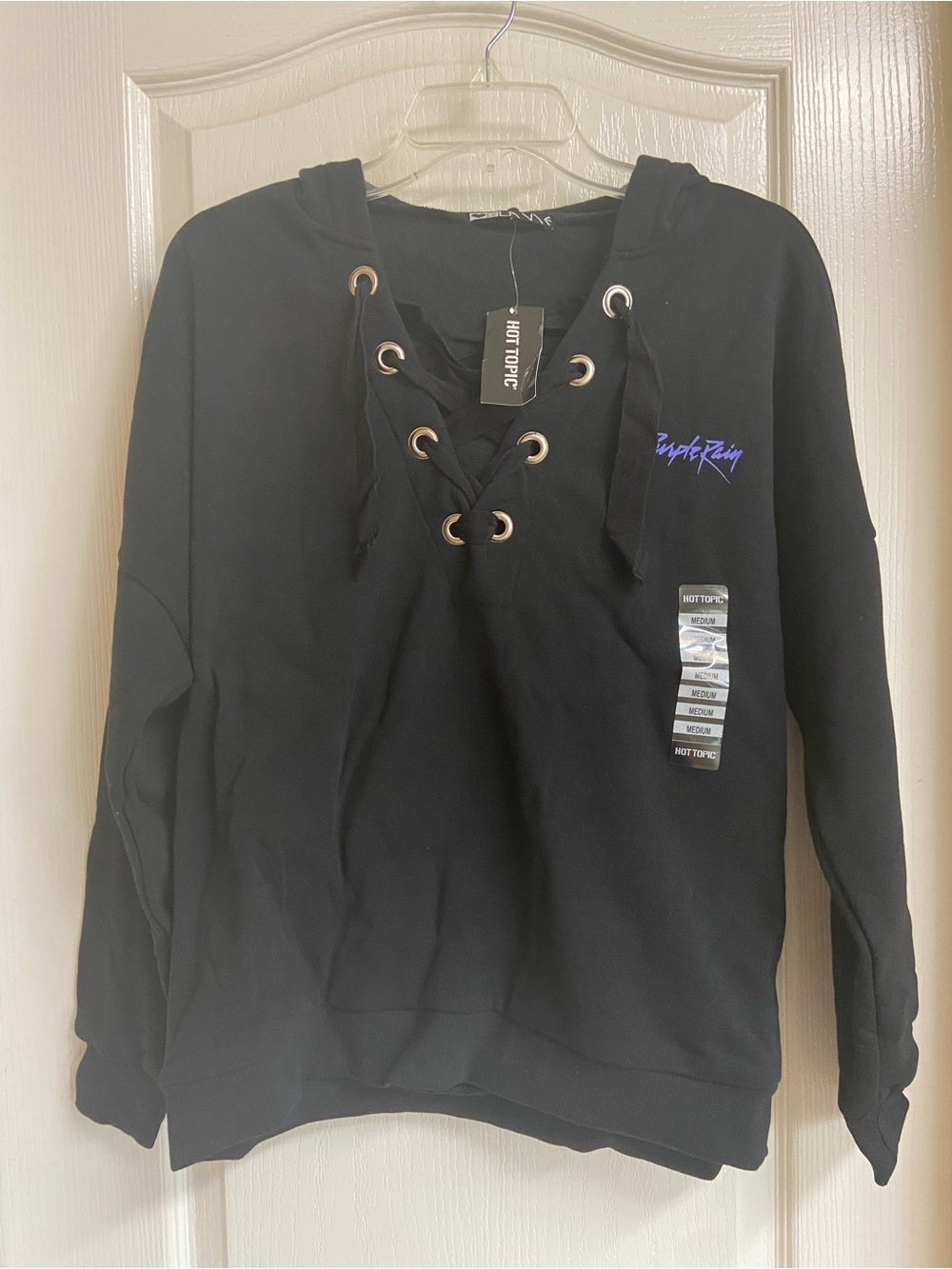 Prince Purple Rain Graphic Hooded Sweatshirt in Black - Picture 2 of 6